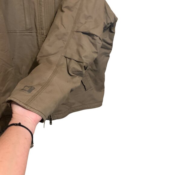 Carhartt Full Jacket Quick Duck Sz 2XL Canyon Brown Distressed Stained - Picture 8 of 16